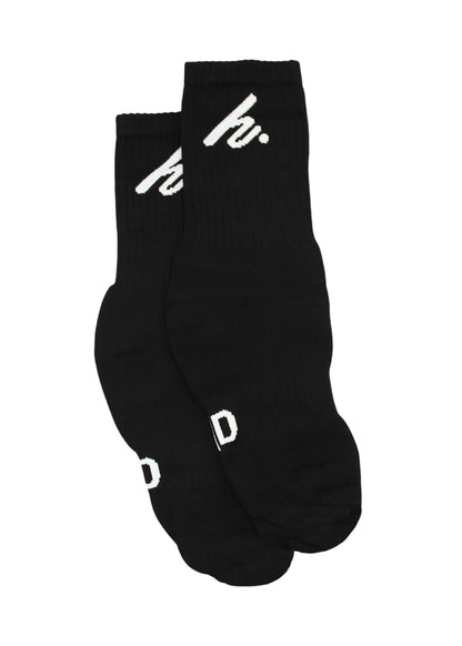 Script Logo Sock - Black