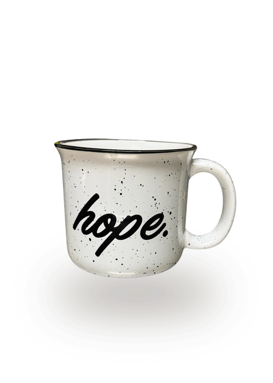 15 oz. Ceramic Hope Mug - White